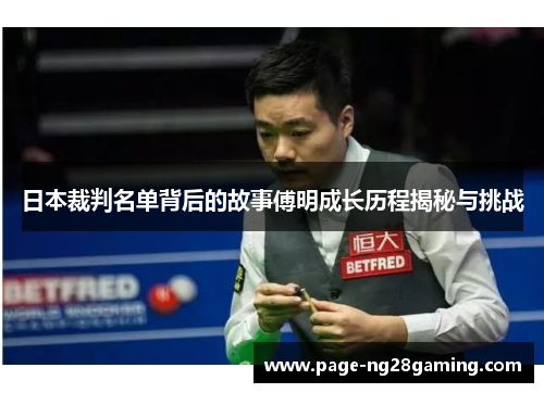 日本裁判名单背后的故事傅明成长历程揭秘与挑战